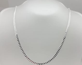 Sterling Silver Curb Chain Necklace - 4mm Italian Design