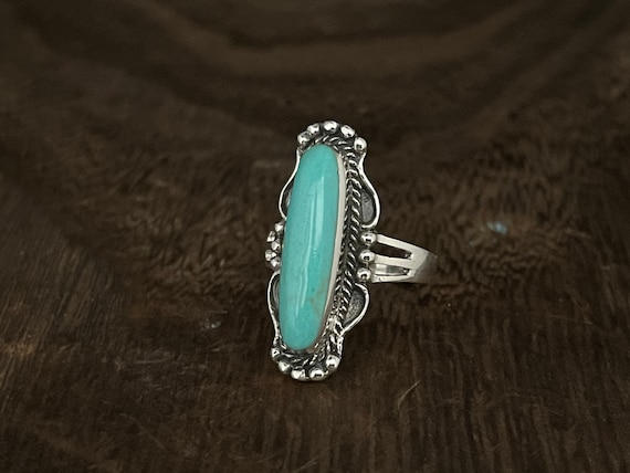 Turquoise Silver Ring 925 Sterling Silver Southwest Design Turquoise Ring Etsy