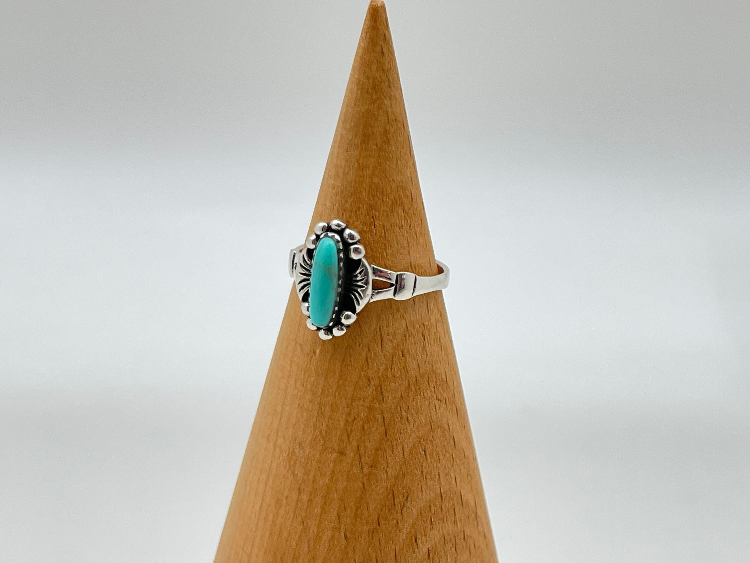 Vintage Southwest Style Turquoise Ring // 925 Sterling Silver - Etsy