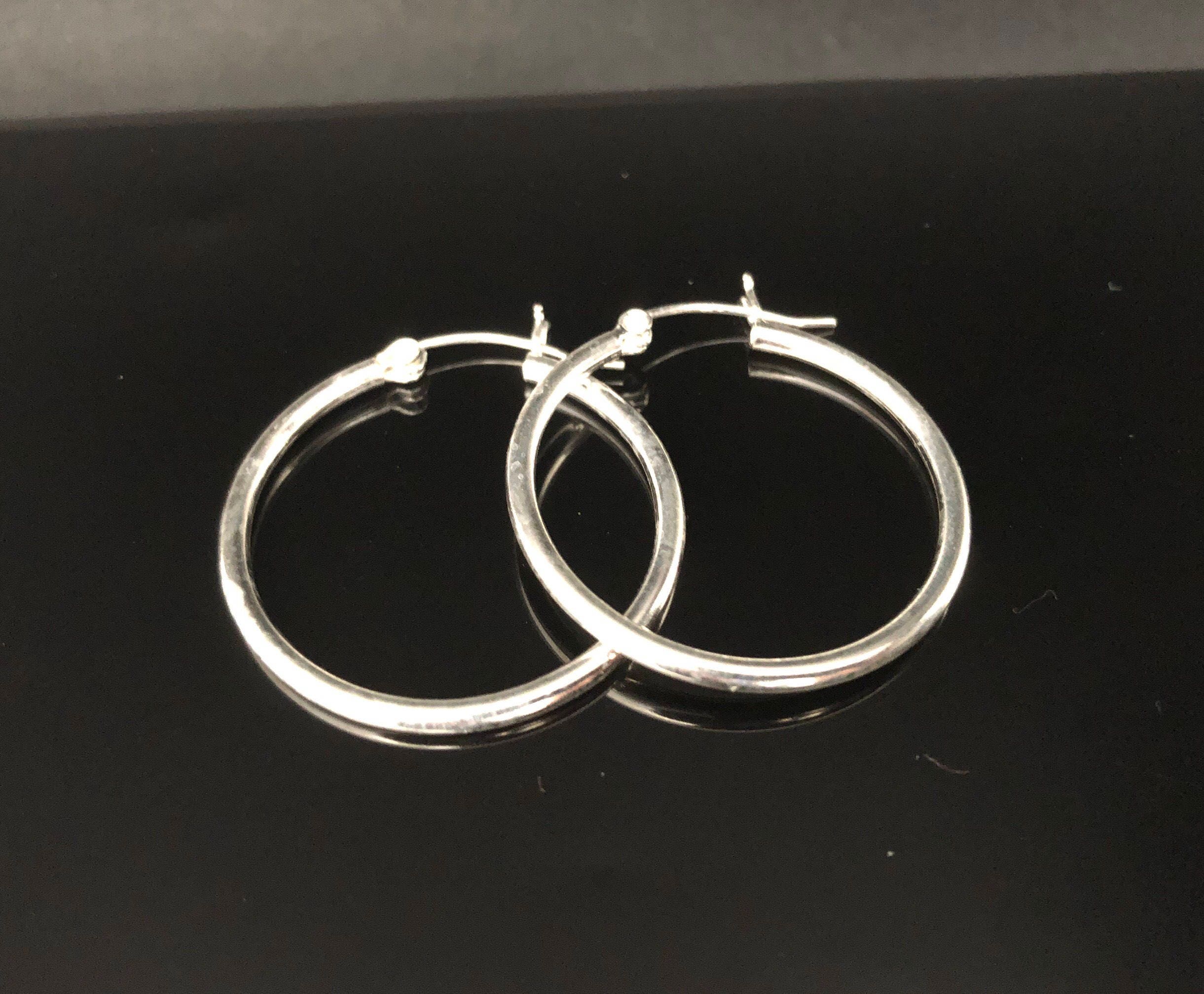 Small to Medium Size Hoop Earrings // 925 Sterling Silver // | Etsy