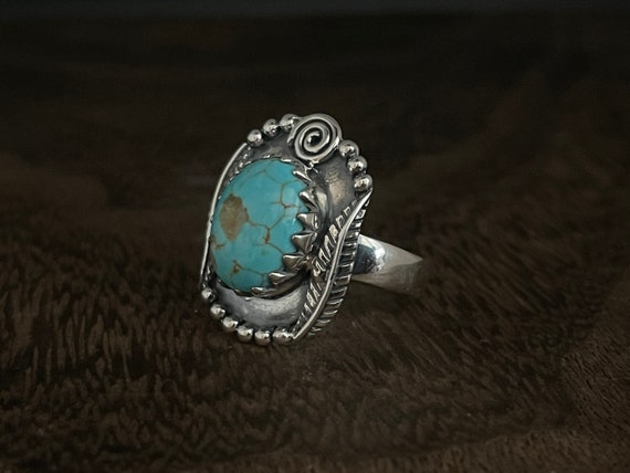 Desert Turquoise Ring Size 9 925 Sterling Silver Southwest
