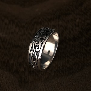 Waves Ring // Silver Wave Ring // Oxidized Wave Ring // 925 Sterling Silver