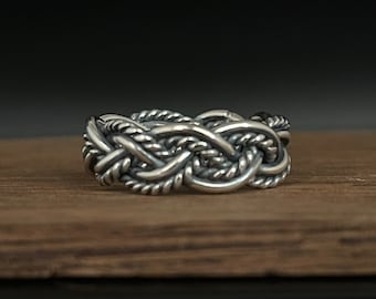 Anello In Argento Sterling - Fascia Celtica - Foto 5