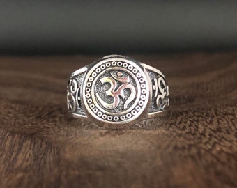 Om ring design silver sale