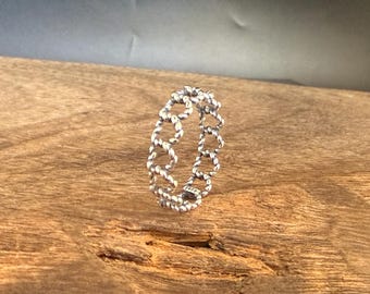 Twisted Hearts 925 Sterling Silver Ring - Sizes 5 to 10