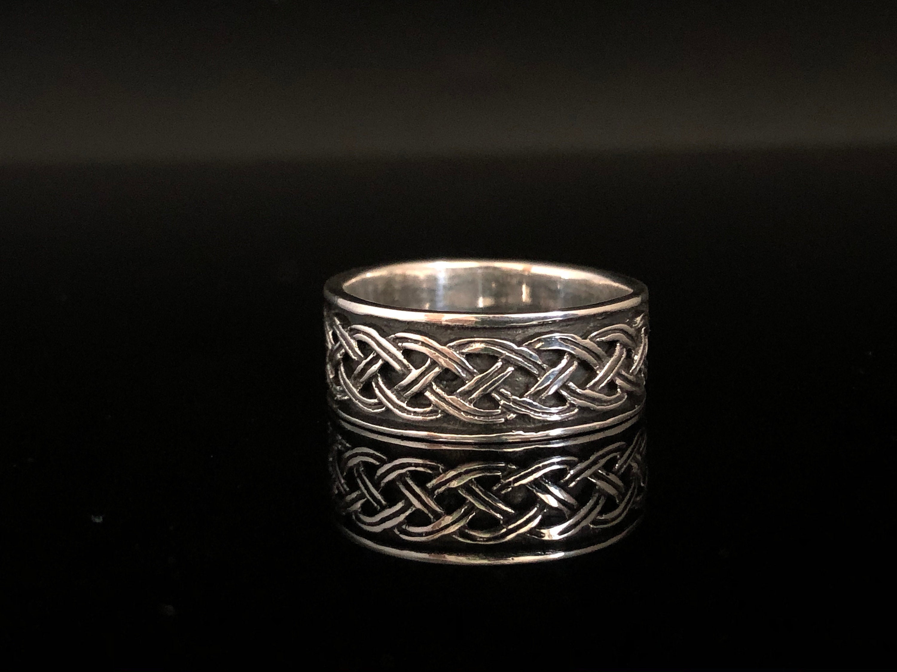 Braid Celtic Ring Men's Celtic Ring Celtic Band Ring Etsy