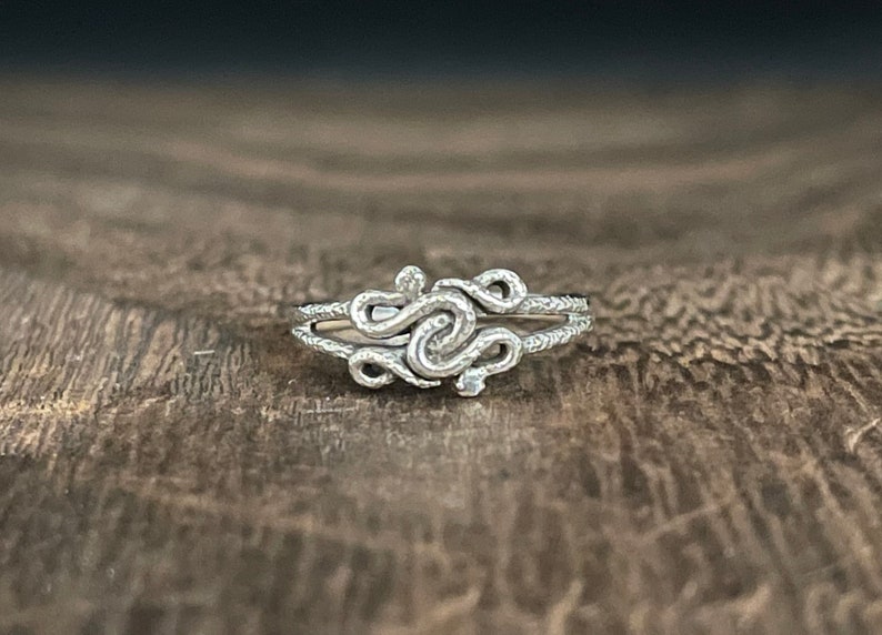 Tiny Snakes Ring 925 Sterling Sizes 9 Free Shipping New to Reservation 5 Silver