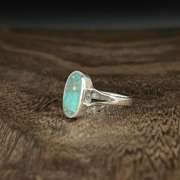 Natural Turquoise Ring // 925 Sterling Silver // Handmade Turquoise Ring