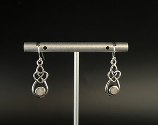 Orecchini A Nodo Celtico Con Pietra Di Luna, Argento Sterling 925, Gioielli Irlandesi Per Donna, Con Panno E Custodia