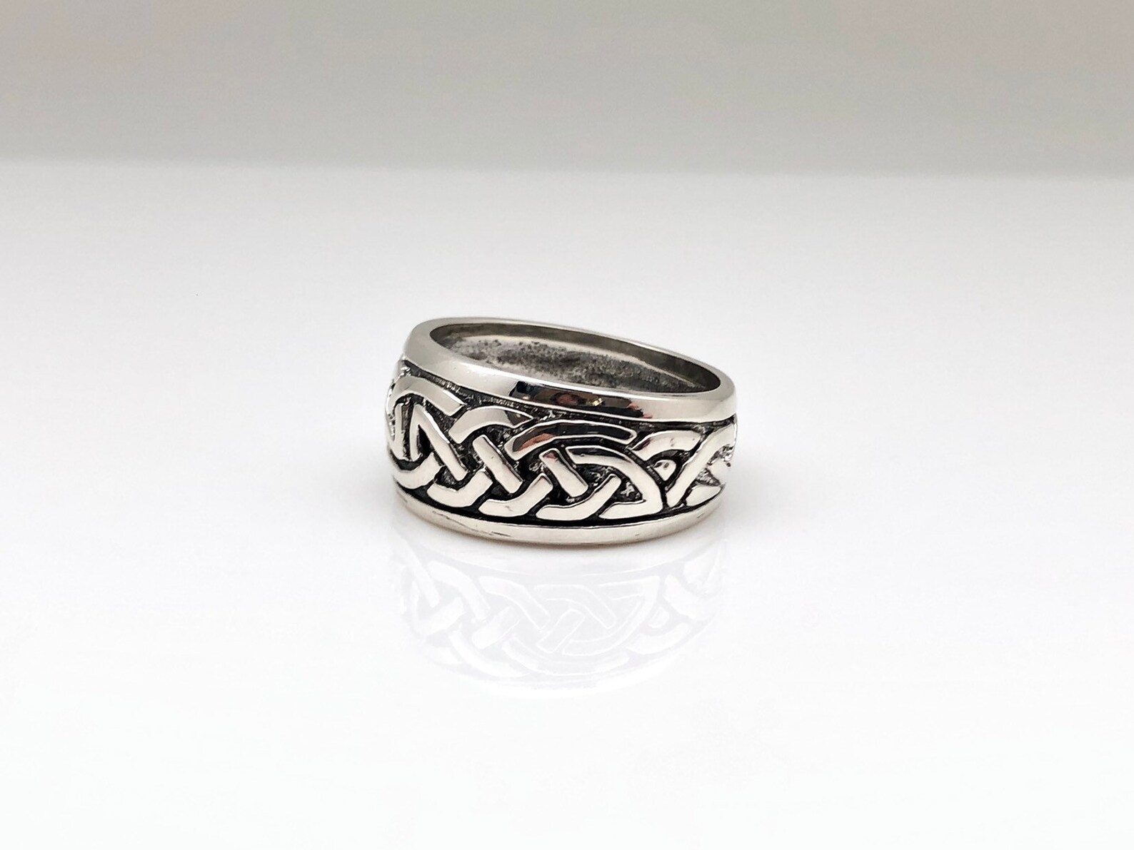 Men's Celtic Ring Celtic Band Ring Silver Celtic Ring Etsy
