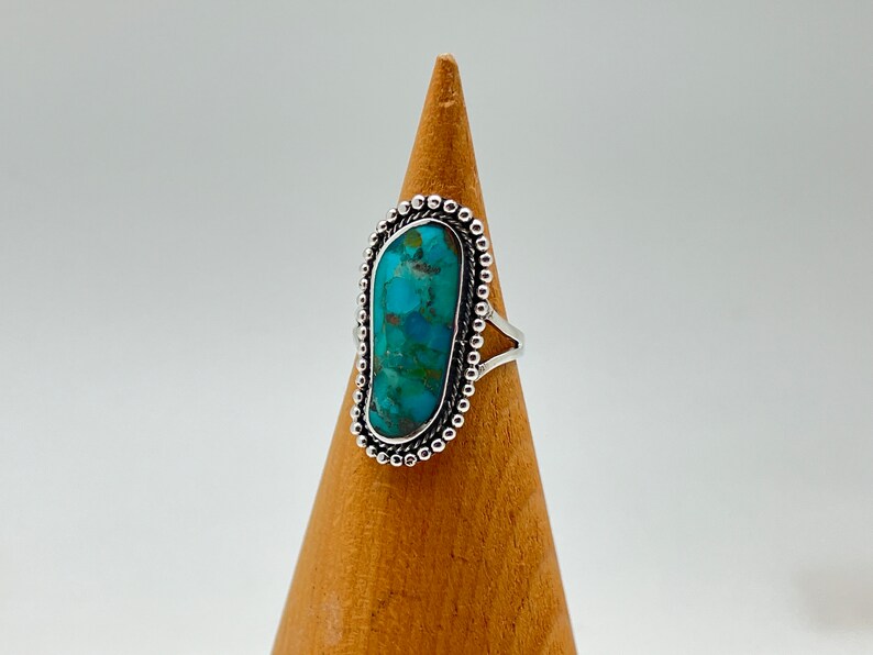 Vintage Style Southwest Turquoise Ring // 925 Sterling Silver // Sizes ...