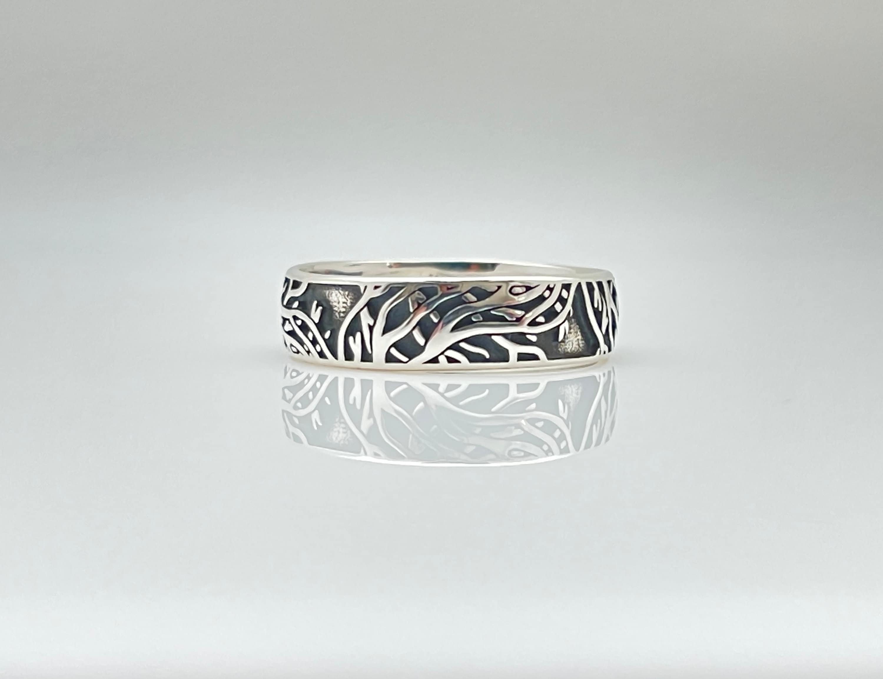 Tree of Life Branches Ring // 925 Sterling Silver // Sizes 5 | Etsy