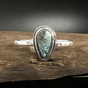 Southwest Design Turquoise Cuff Bracelet -- 925 Sterling Silver - Handmade