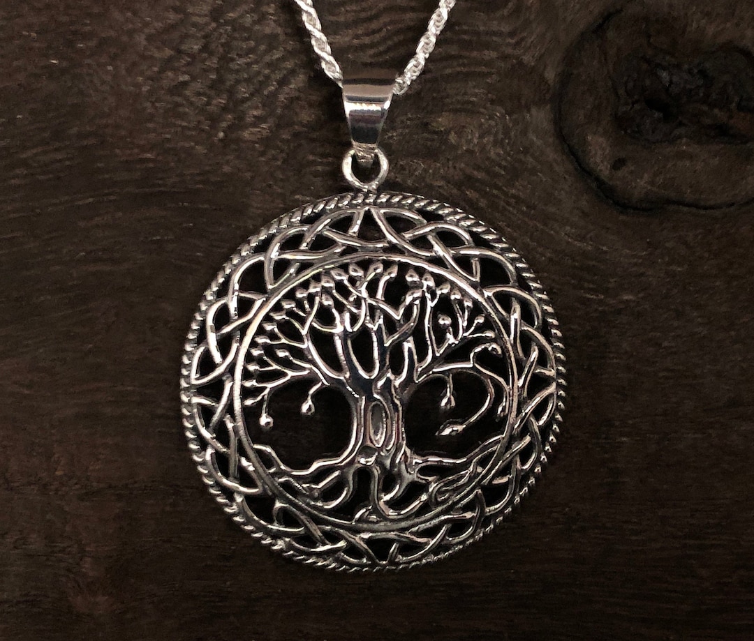 Celtic Tree of Life Pendant - 925 Sterling Silver - Oxidized -- Celtic ...