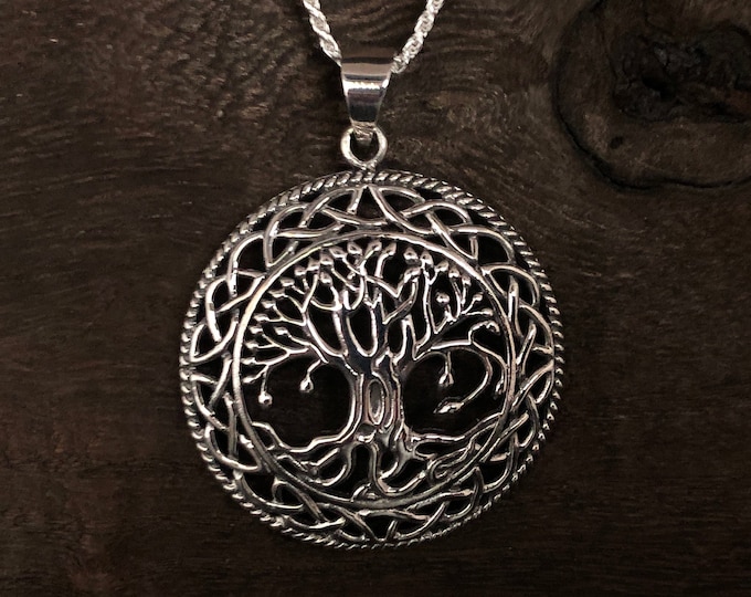 Celtic Tree of Life Pendant - 925 Sterling Silver - Oxidized -- Celtic ...