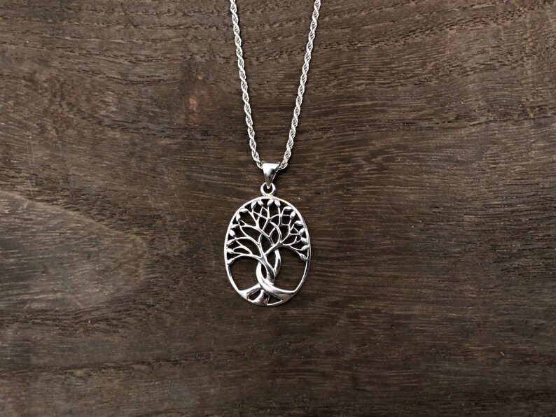 Tree of Life Charm 925 Sterling Silver Oxidised Finish - Etsy