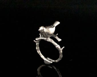 Silver Robin Ring // Robin Ring // Bird Ring // Sterling Bird Ring // 925 Sterling Silver