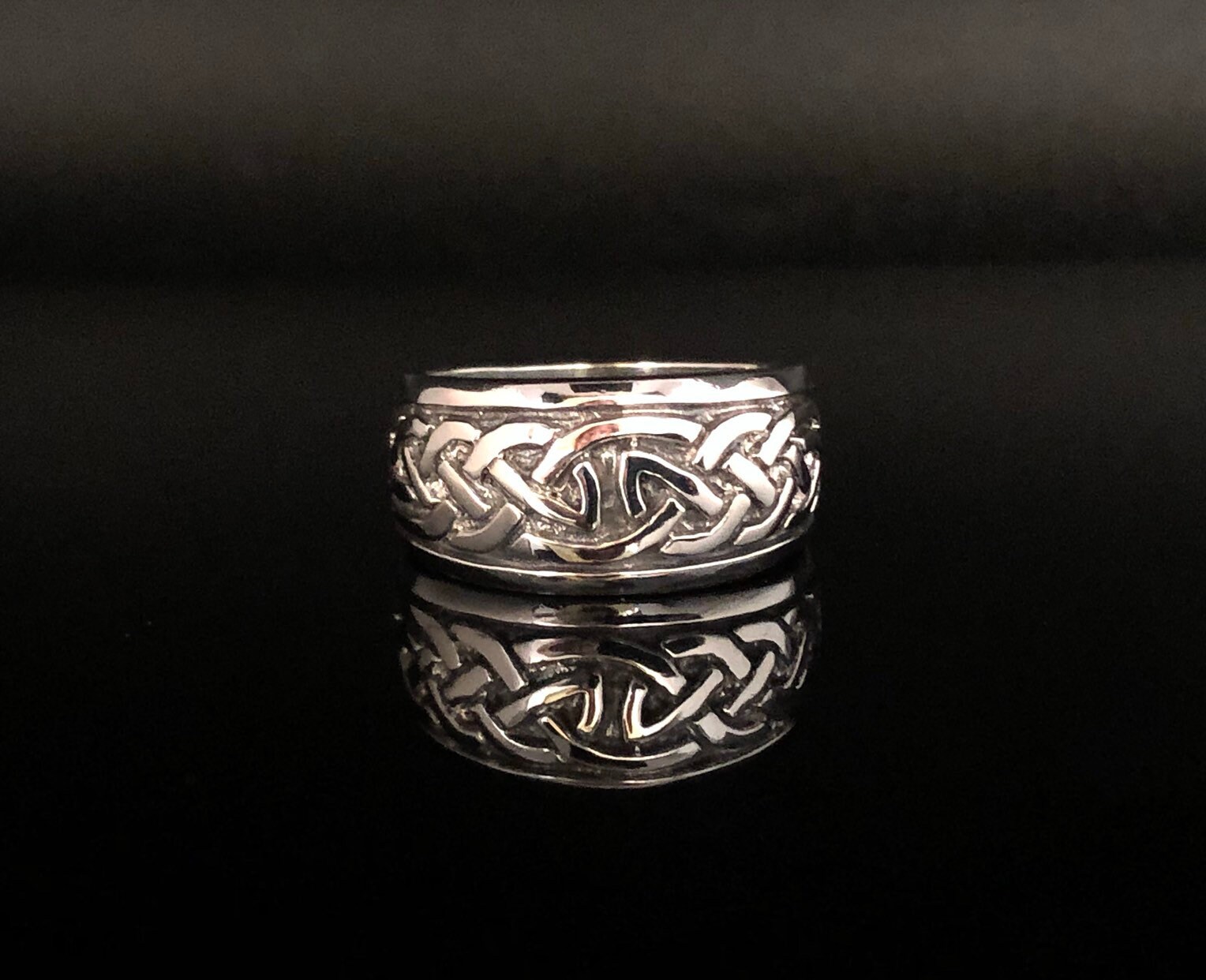 Men's Celtic Ring Celtic Band Ring Silver Celtic Ring Etsy