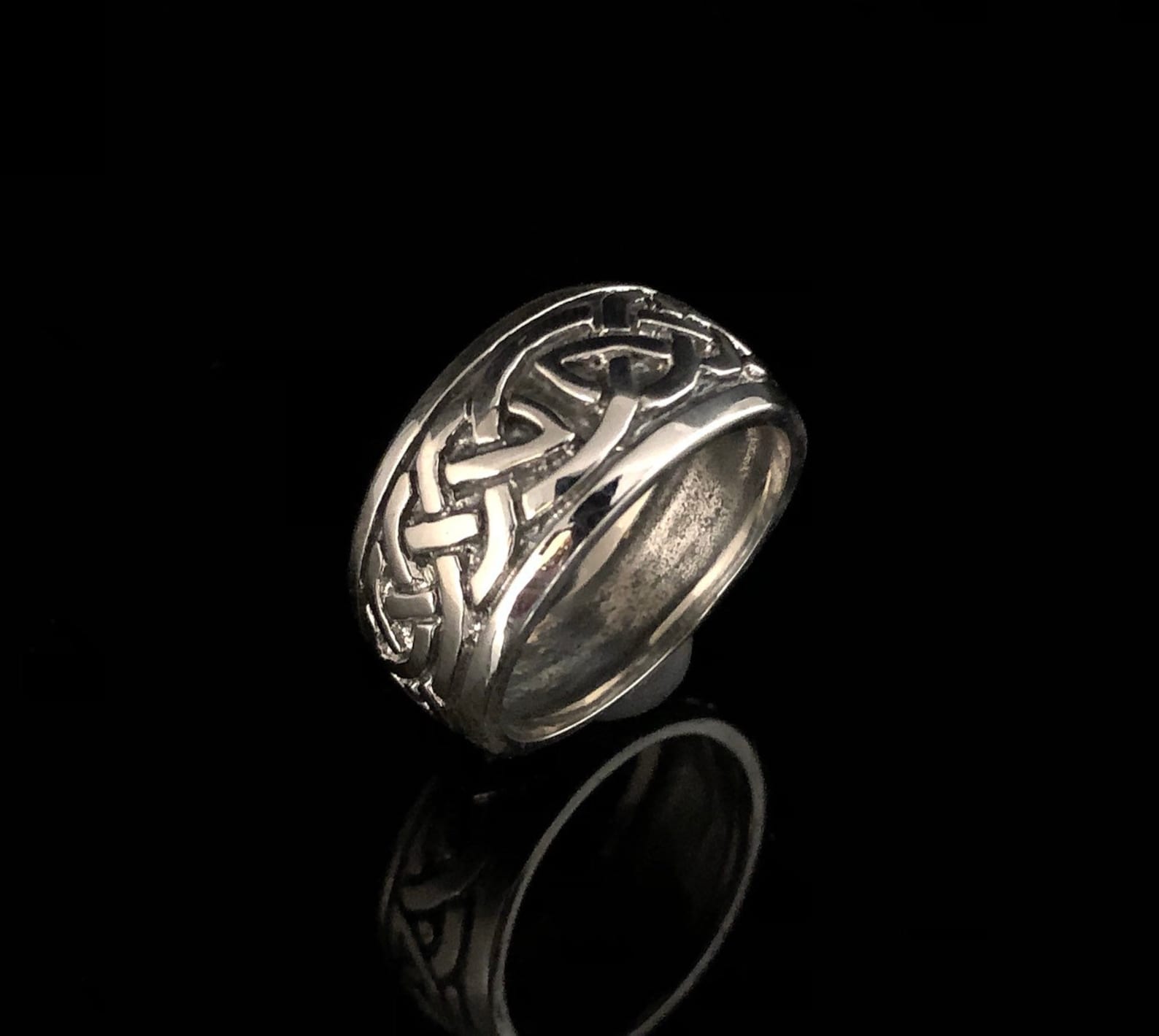 Men's Celtic Ring Celtic Band Ring Silver Celtic Ring Etsy