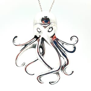 Ciondolo grande a forma di polpo - Argento Sterling 925