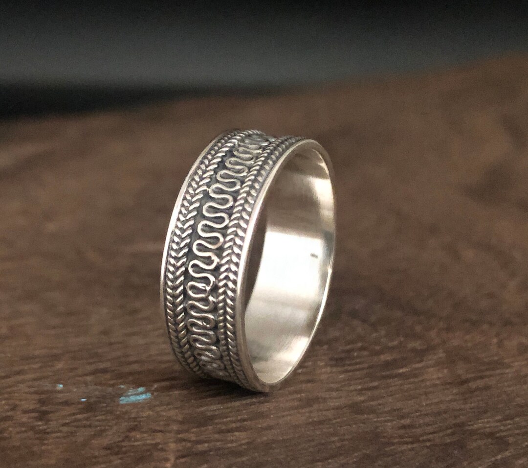 Bali Design Silver Ring Sterling Silver Ring Oxidized Bali Ring 925
