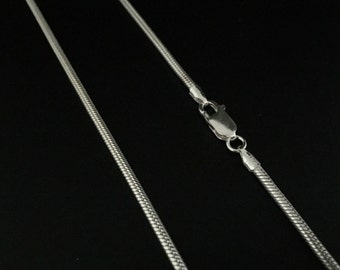 Thick Silver Snake Chain // 925 Sterling Silver // 3.0mm Gage // Heavy Pendant Chain // Various Sizes