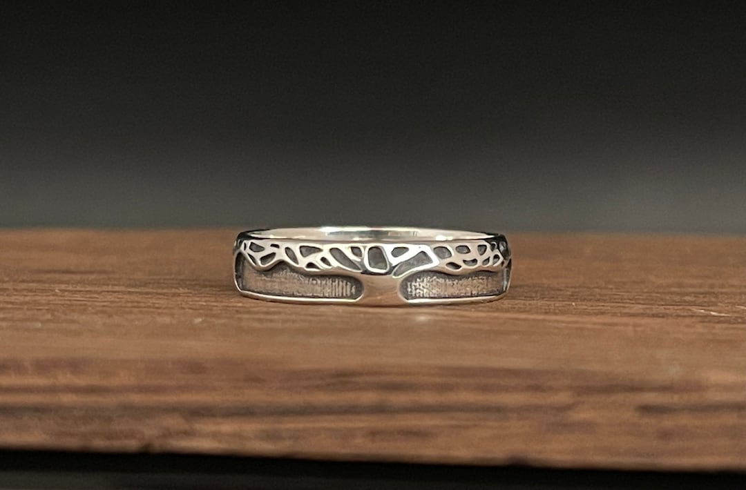 Tree of Life Silver Band Ring // 925 Sterling Silver // Tree of Life ...