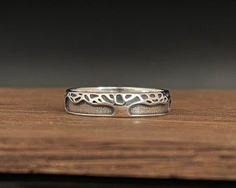 Tree of Life Silver Band Ring // 925 Sterling Silver // Tree of Life Ring