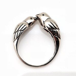 Sparrows Ring Silver Sparrow Ring // Silver Bird Ring // Sterling Bird ...