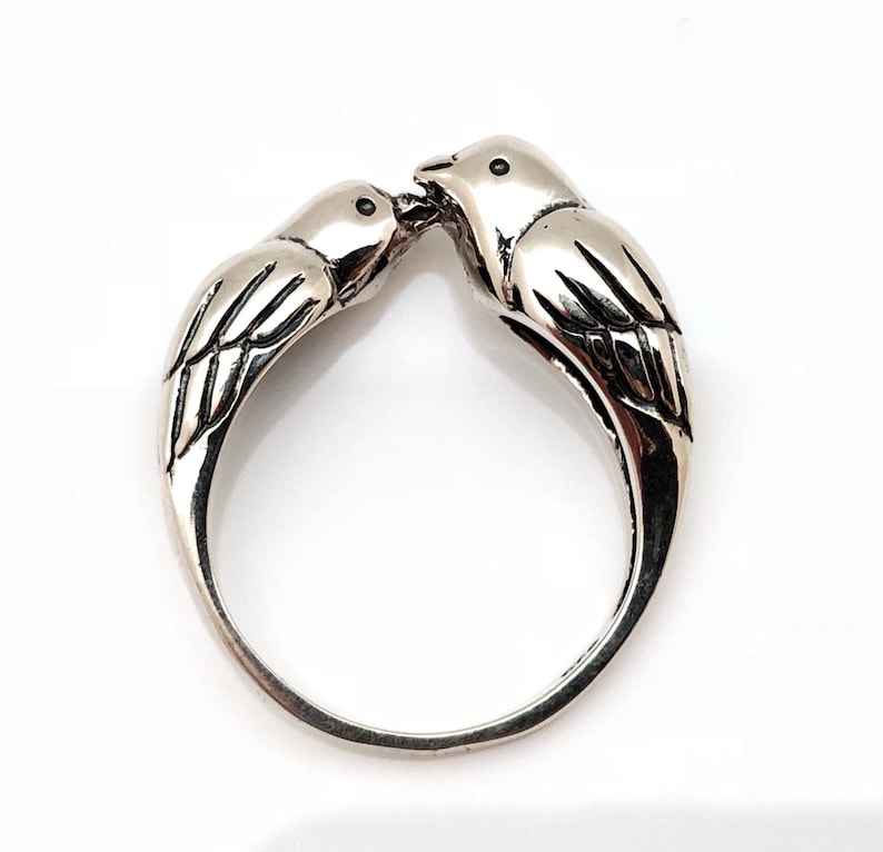 Sparrows Ring Silver Sparrow Ring // Silver Bird Ring // Sterling Bird Ring // 925 Sterling Silver image 3