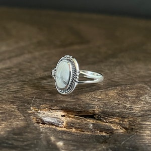 Zuidwestelijke ring witturkoois // 925 sterlingzilver // Turquoise ring Western Buffalo // Maten 5 t/m 10