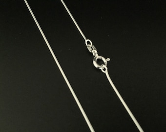 Sterling Silver Snake Chain: Thin Pendant Chain, 0.8mm