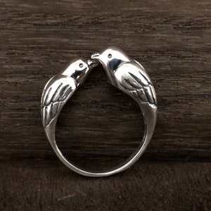 Sparrows Ring Silver Sparrow Ring // Silver Bird Ring // Sterling Bird Ring // 925 Sterling Silver image 1