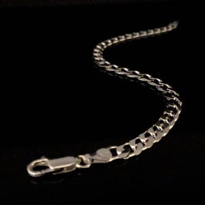 Curb Chain Bracelet // 925 Sterling Silver // Medium Curb Chain // 150 Gage Curb Chain // 6mm Curb Chain // Curb Bracelet