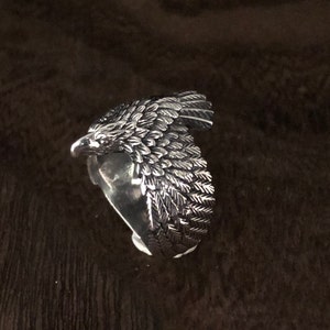 Eagle Ring // 925 Sterling Silver // Oxidized // Sterling Eagle Ring