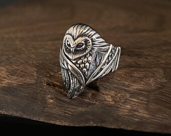 エボシフクロウのシルバーリング // 925スターリングシルバー
