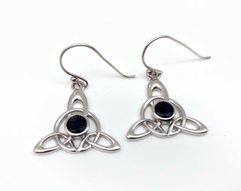 Orecchini A Goccia In Argento 925 Con Triplo Nodo Celtico - Heritage