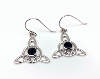 Orecchini A Goccia In Argento 925 Con Triplo Nodo Celtico - Heritage