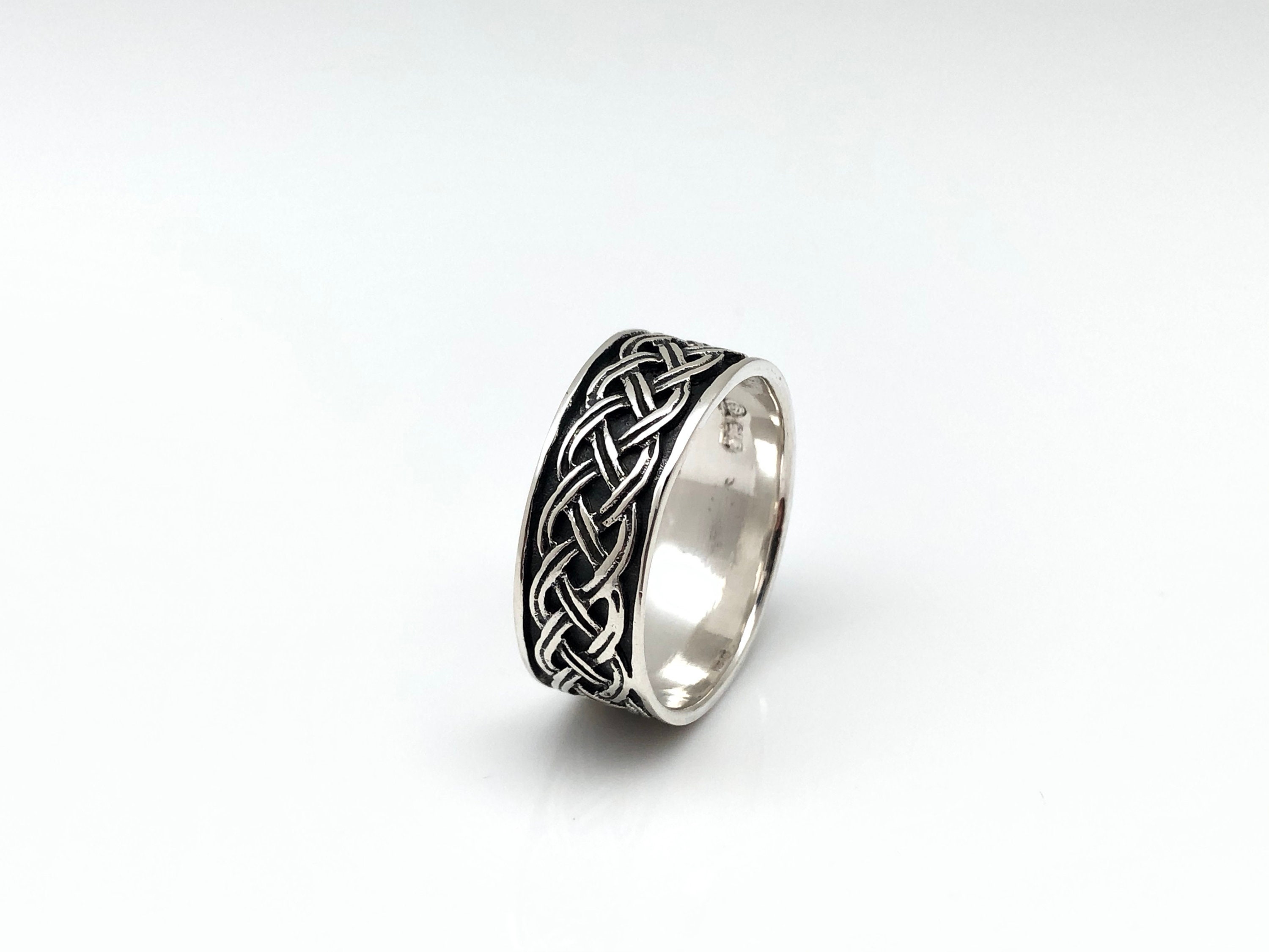 Braid Celtic Ring Men's Celtic Ring Celtic Band Ring Etsy