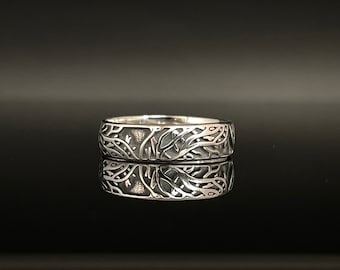 Bague branches d'arbre de vie // Argent sterling 925 // Tailles 5 à 10 disponibles