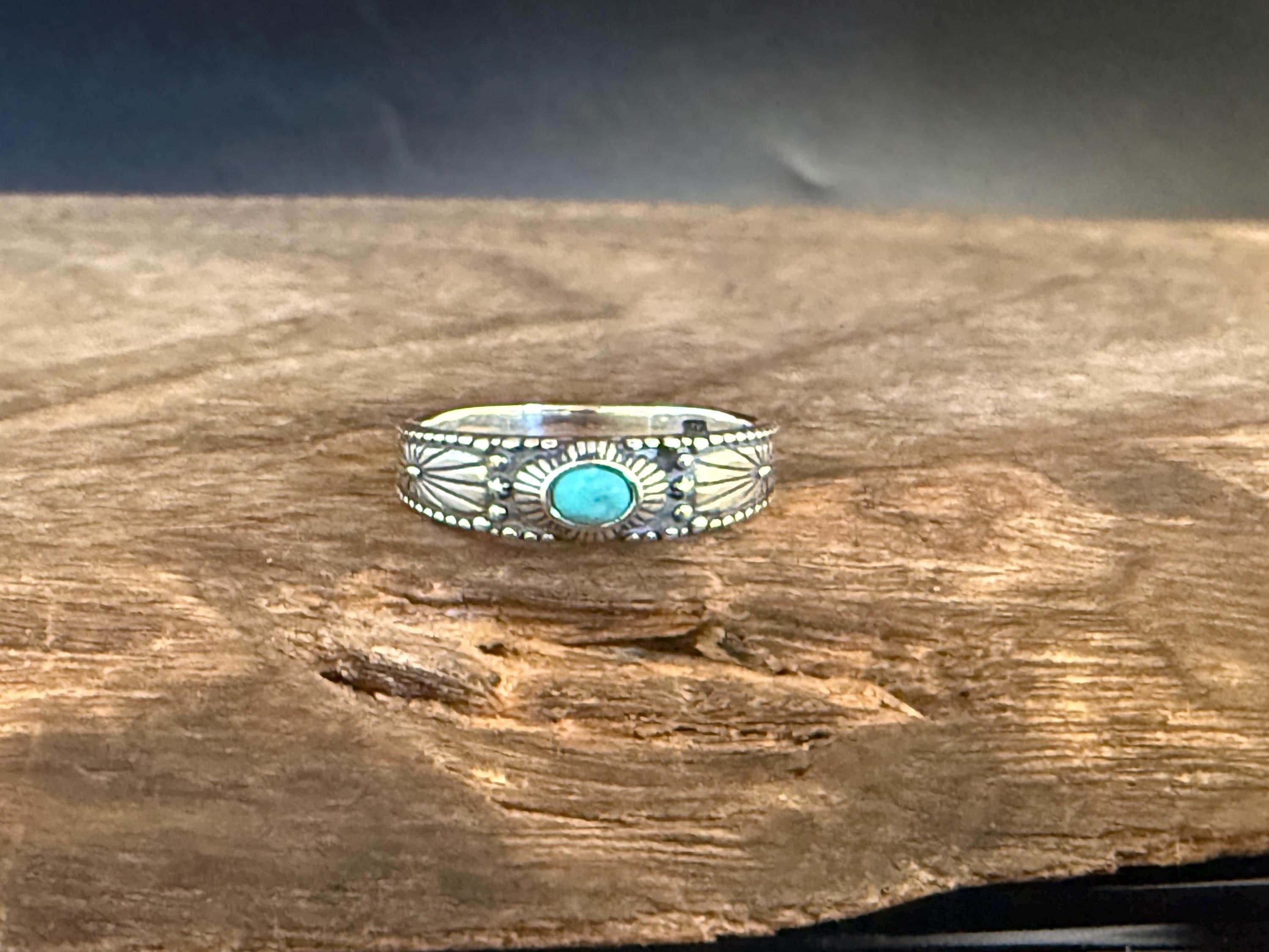 Western Style Rings Western Turquoise Ring - Southwest Western Style - Etsy