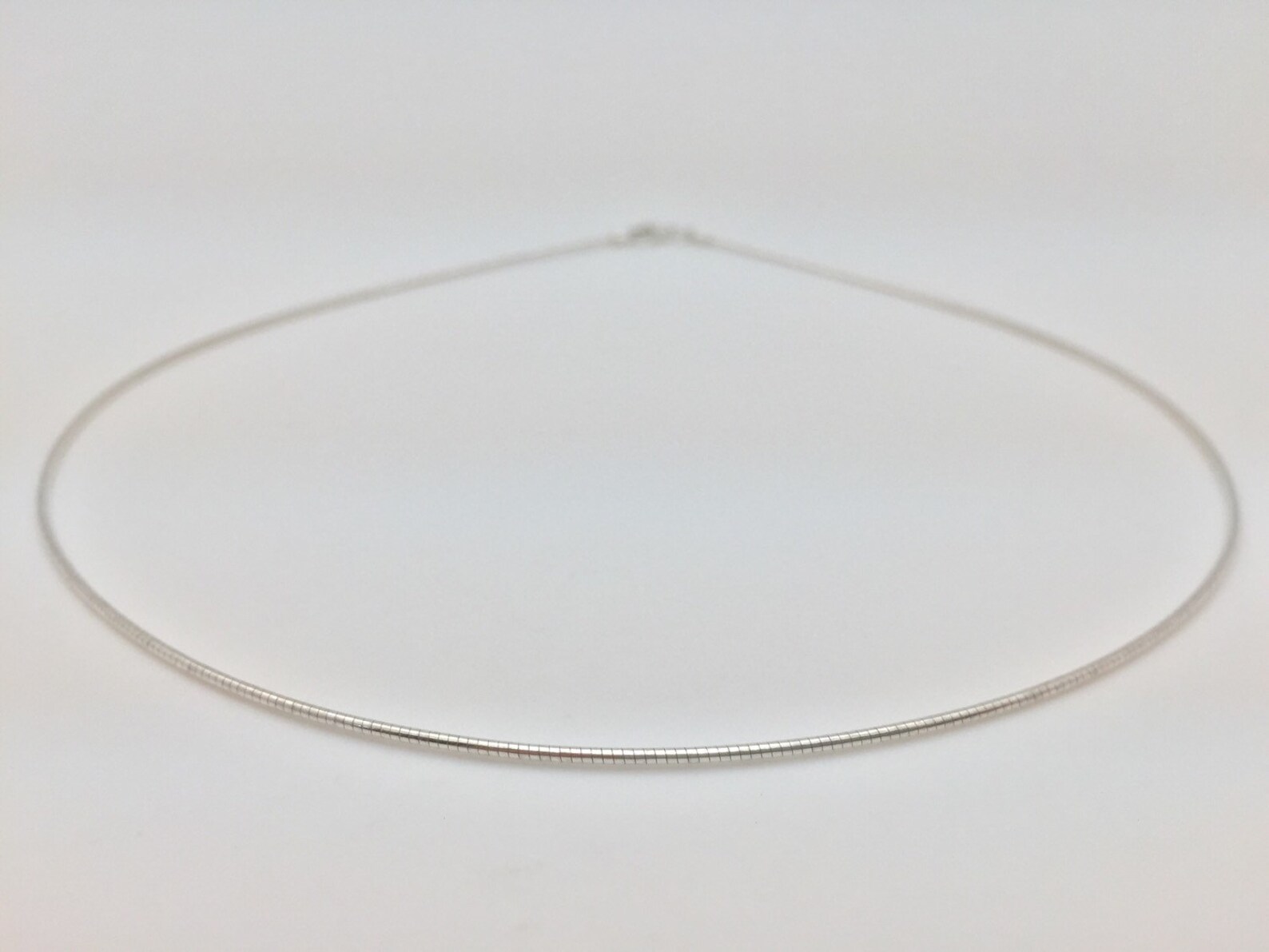 Thin Silver Wire Choker // 925 Sterling Silver // 1.5mm Gage // Lobster