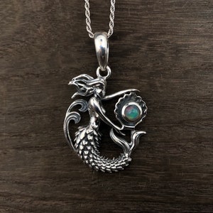 Mermaid Pendant Sterling Silver - Silver Mermaid Pendant - Mermaid Pendant - Mermaid Jewelry