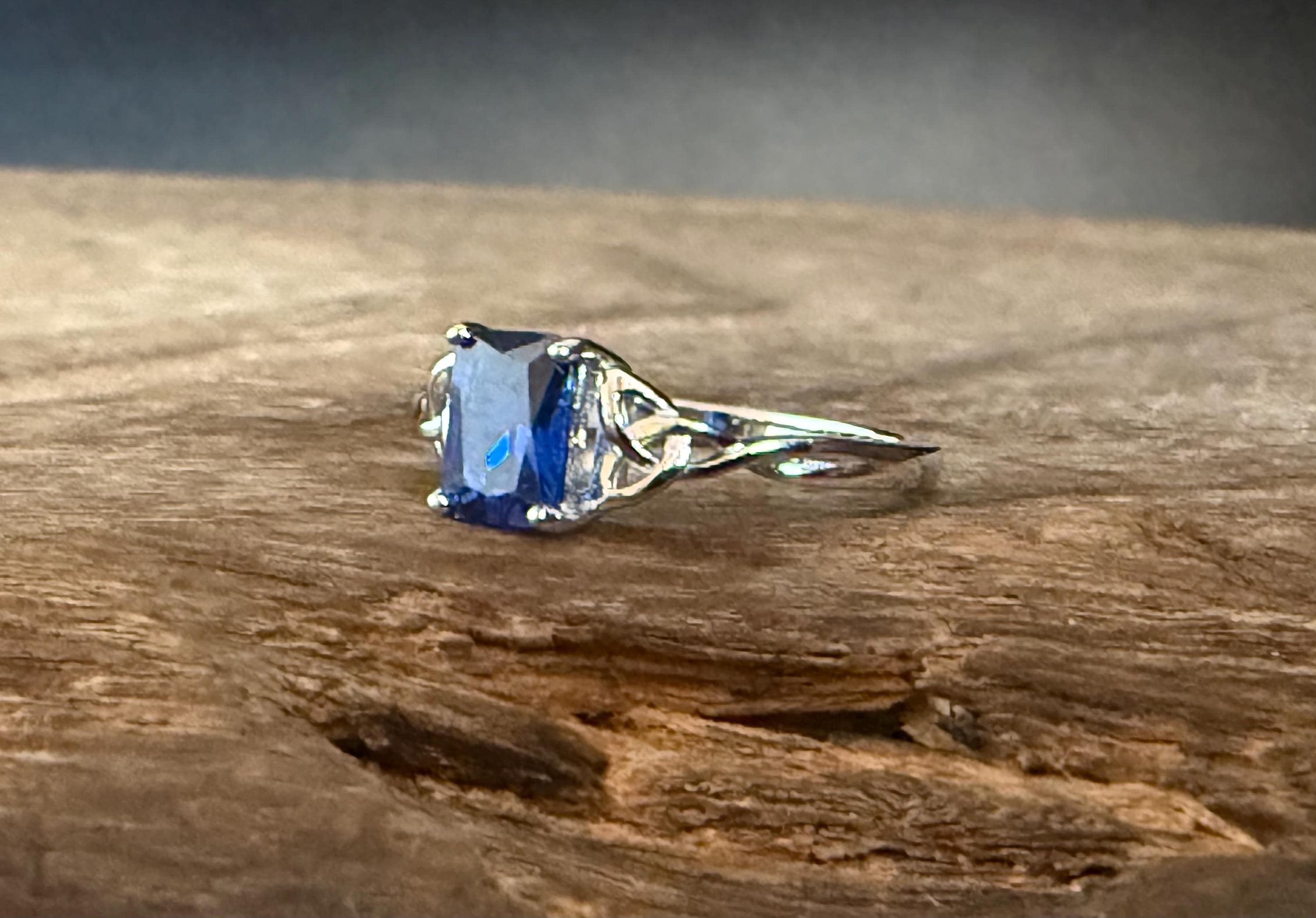 925 Blue Stone Ring - Etsy