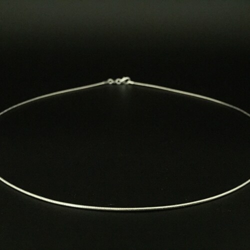 Thin Silver Wire Choker // 925 Sterling Silver // 1.5mm Gage Etsy
