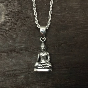 Sterling Buddha Pendant - Buddha Charm - 925 Sterling Silver  -- Spiritual Jewellery