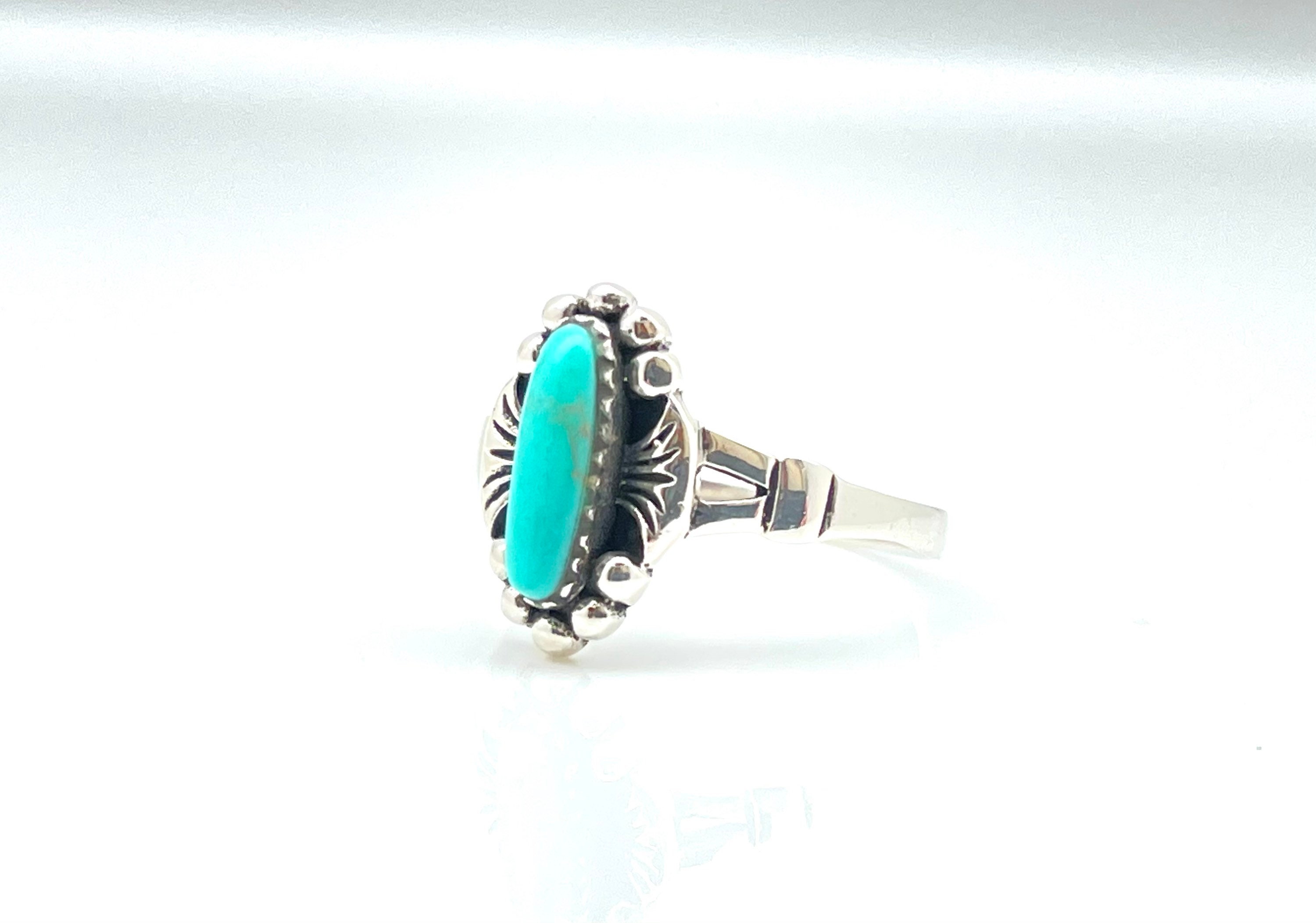 Vintage Southwest Style Turquoise Ring // 925 Sterling Silver - Etsy