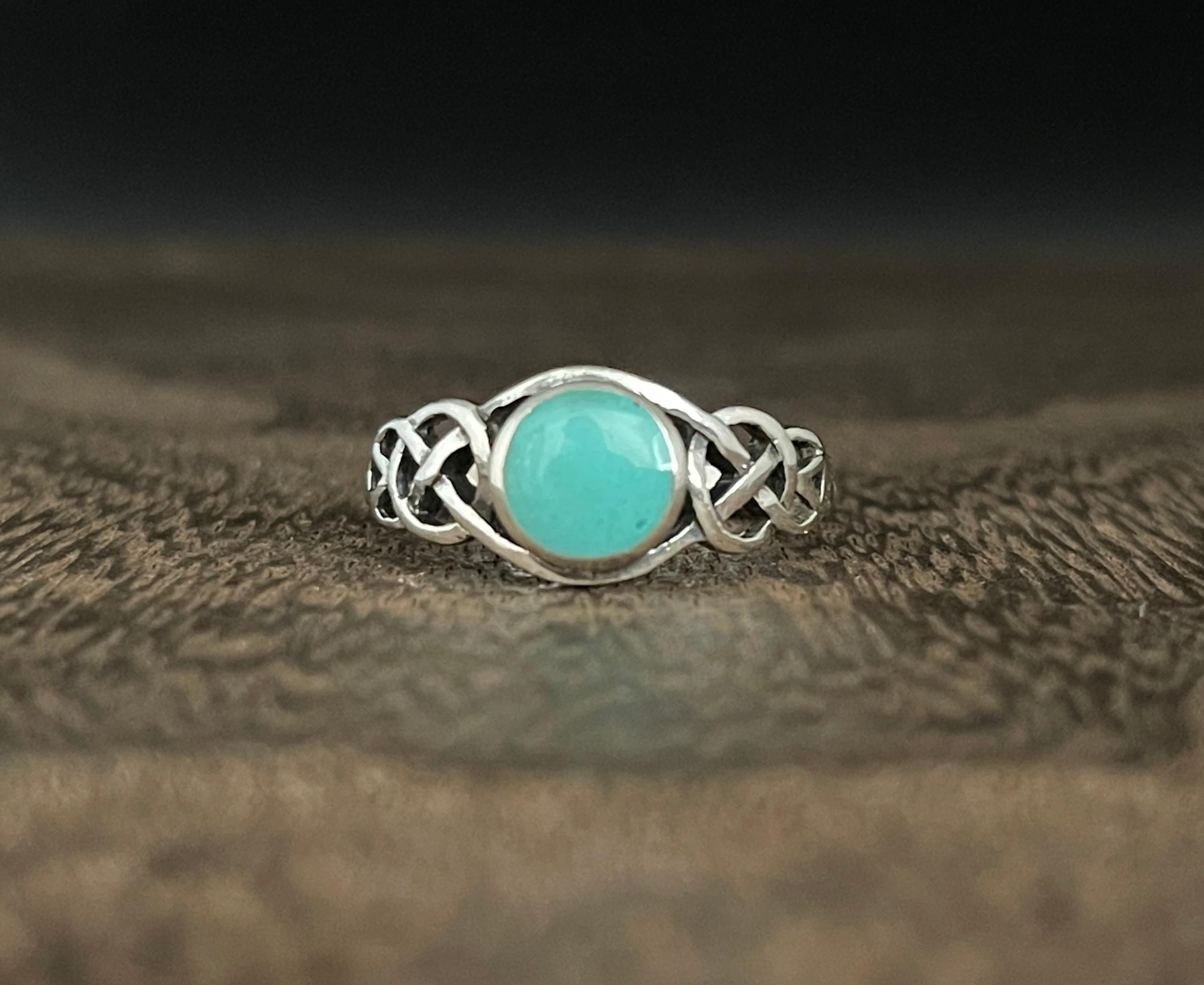 Collar De Turquesa Con Nudo Celta Para Mujer, De Plata De Le | Envío Gratis