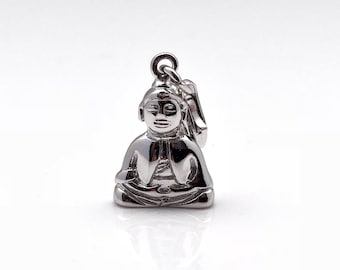 Buddha Charm - Silver Buddha Charm - Sterling Buddha Charm -- 925 Sterling Silver