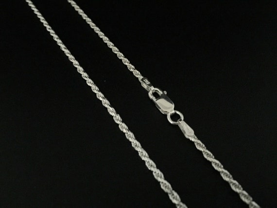 Standard Size Rope Chain // 925 Sterling Silver // 1.8mm Gage - Etsy